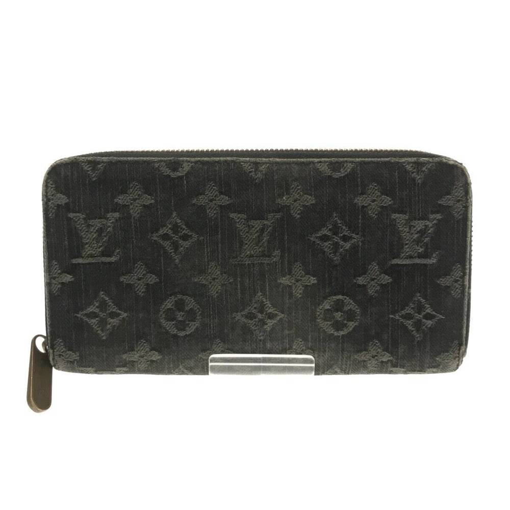 Auth Louis Vuitton Zippy Wallet Denim #73697L29 - Picture 1 of 8
